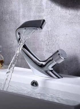 Water Sink Faucet Bathroom Faucet Copper Waterfall Mixer