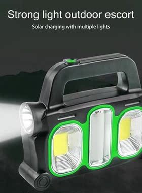 USB Emergency Flashlight LED/COB Solar Long-range