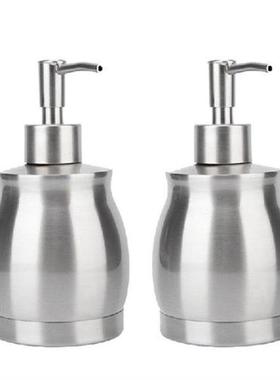 2Pcs 304 Stainless Steel Countertop Soap Dispenser Liquid