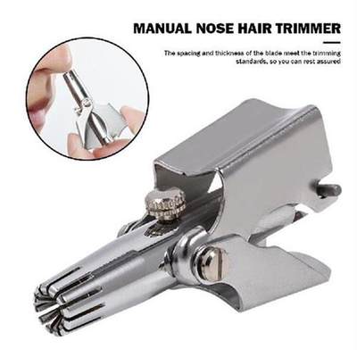 Mens Nose Hair Trimmer Stainless Steel Manual Trimmer