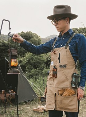 Outdoor Camping Apron Storage Apron Breathable Picnic Barbec