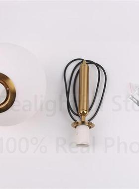 Modern Glass Ball Led Pendant Lamp Fixtures Bedside Gold Ind