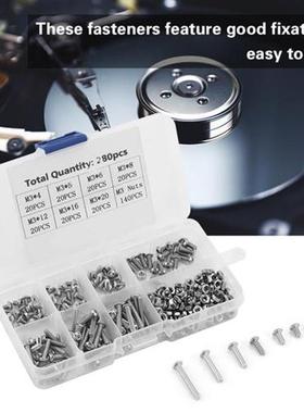 280pcs M3 Machine Screws Set Fasteners for Laptop/ Hd Disk