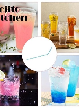 500 Pcs Disposable Plastic Drinking Straws Multi-Colored Str