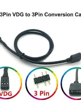 1pc 5V 3Pin VDG to 5V 3Pin ARGB SYNC Adapter Cable for