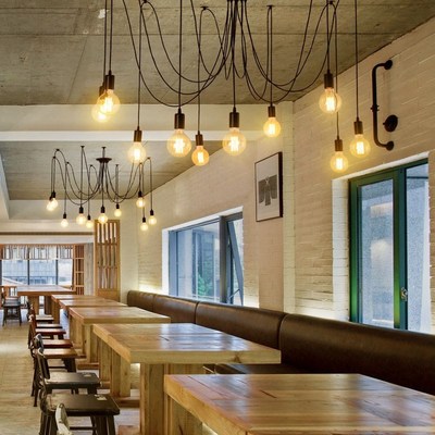 LED Chandelier Kitchen Light  Retro Industrial Spider  Livin