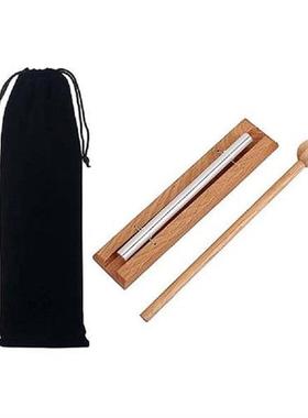 Percussion Instrument Bell Wooden With Mallet Knocking For