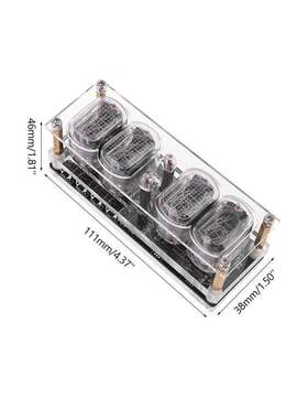 IN-12 Glow Tube Clock Colorful 4 Digits LED Retro Clock Nurs