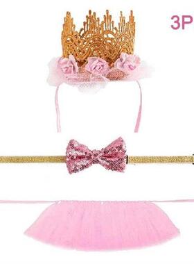 Crown Hat Gift Pet Decoration Party Supplies Tutu Skirt