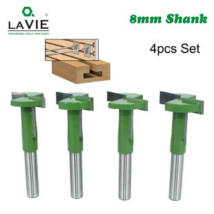4PCS Set 8mm Shank -Slot Router Bit Straight Edge Slotting M