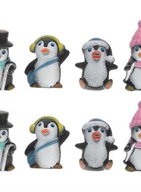 Penguin Mini Figurines Toys Decor Bonsai Animal Cartoon