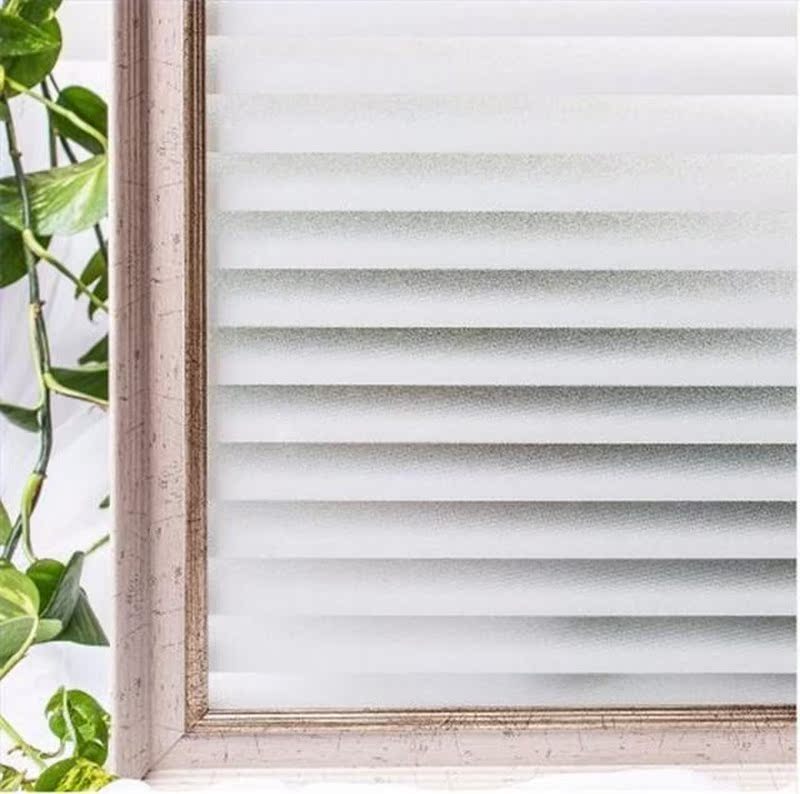 3D Matte Stripe Window Film Frosted Static Privacy Decoratio