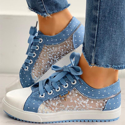 Women Shoes 2021 Fashion Summer Casual Shoes Cutouts Lace  H