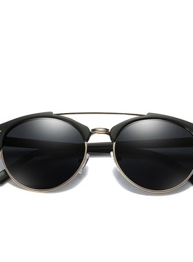 Women Polarized Sunglasses for Men and Women Round Frame Fa