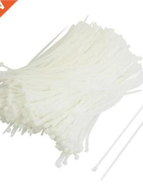 1000 x Self Locking Cable Nylon Zip Ties Fastener Off White