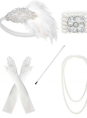 5Pcs1920S Headband The Great Gatsby Cosplay Accessories Set
