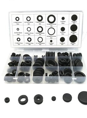 125PCS/Box Black Ring Rubber Grommet & Firewall Hole Plu