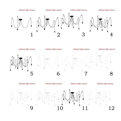 Personality Creative Spider Chandelier without Light Interio