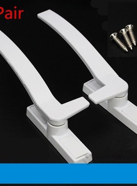 *1 Pair White Replacet PVC Window Handles Hand Zinc Alloy Wi