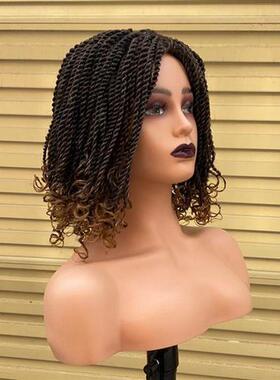 Box Braided Wigs For Black Women Heat Resistant Crochet Kink
