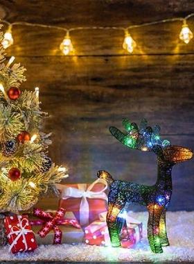 Christmas Flashing Reindeer Festive Supplies Iron Art Deer