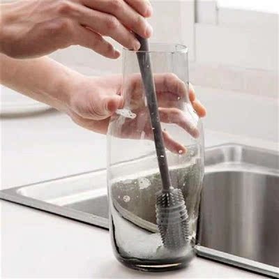 Silicone Cup Brush Cup Scrubber Glass Cleaner Long Handle