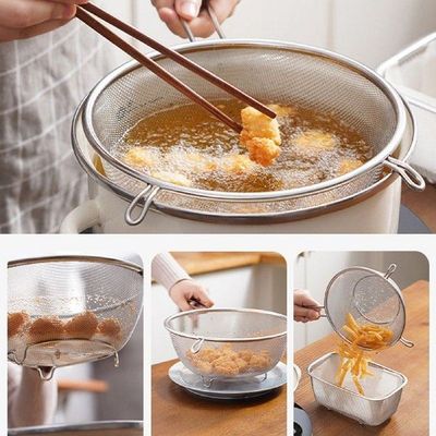 Fine Mesh Strainer Stainless Steel Colander Sifter Sieve