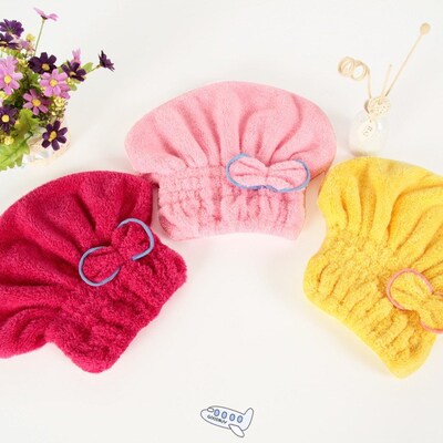 Microfiber Solid Quickly Dry Hair Hat Womens Girls Ladies Ca