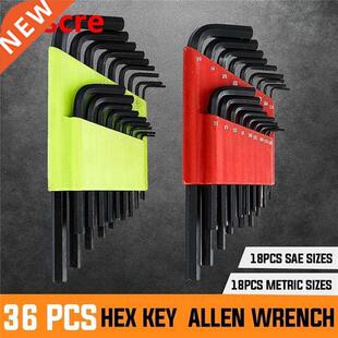 6Pcs Allen Key Set Metric/Sae Hex Wrench Screwdriver Set He