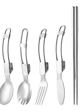 304 Outdoor Folding Tablewares Indoor Camping Flatware
