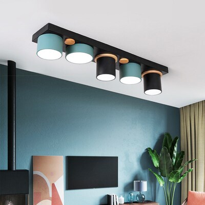 Nordic modern nimalist creative rectangular LED ceiling lamp