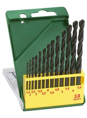 博世金属麻花钻头套装13件套1-6.5mm手电钻高速钢钻头HSSR
