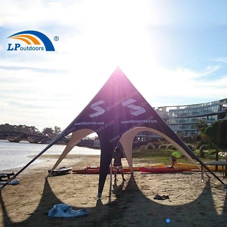 丽平定 制 外贸热销单品 直径16米防晒沙滩草地星形天幕帐篷