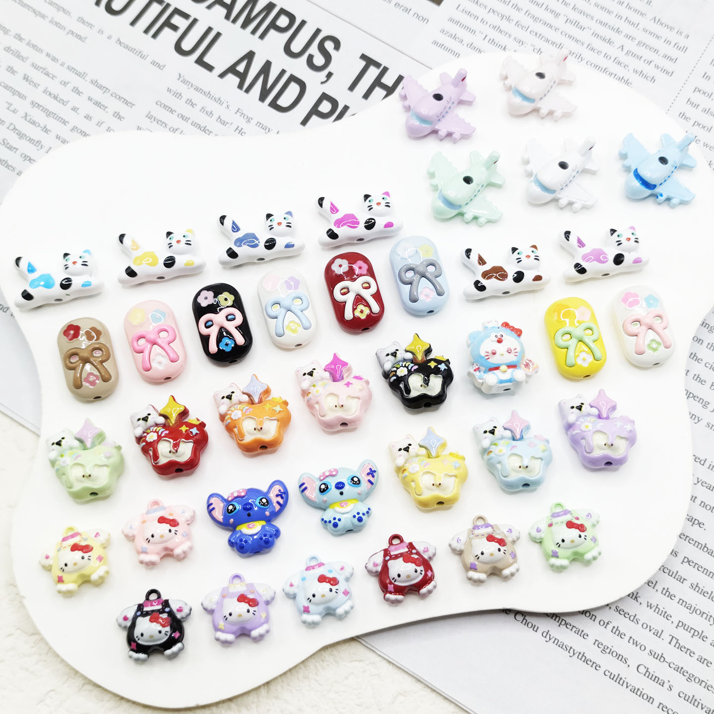 合金KT小衣服立体斑点猫苹果狗