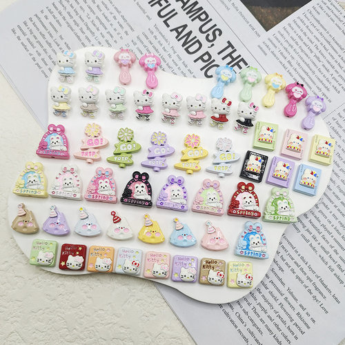 合金扑克牌小兔DIY饰品配件