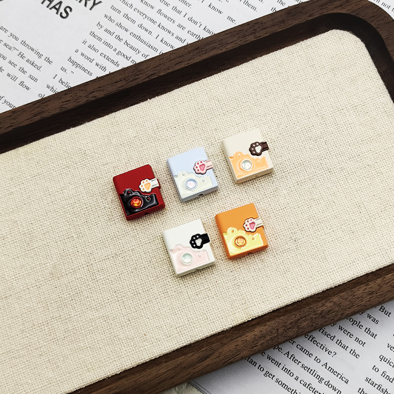 【65包邮】定制合金双面滴油点钻猫咪日记本DIY手作创意饰品配件