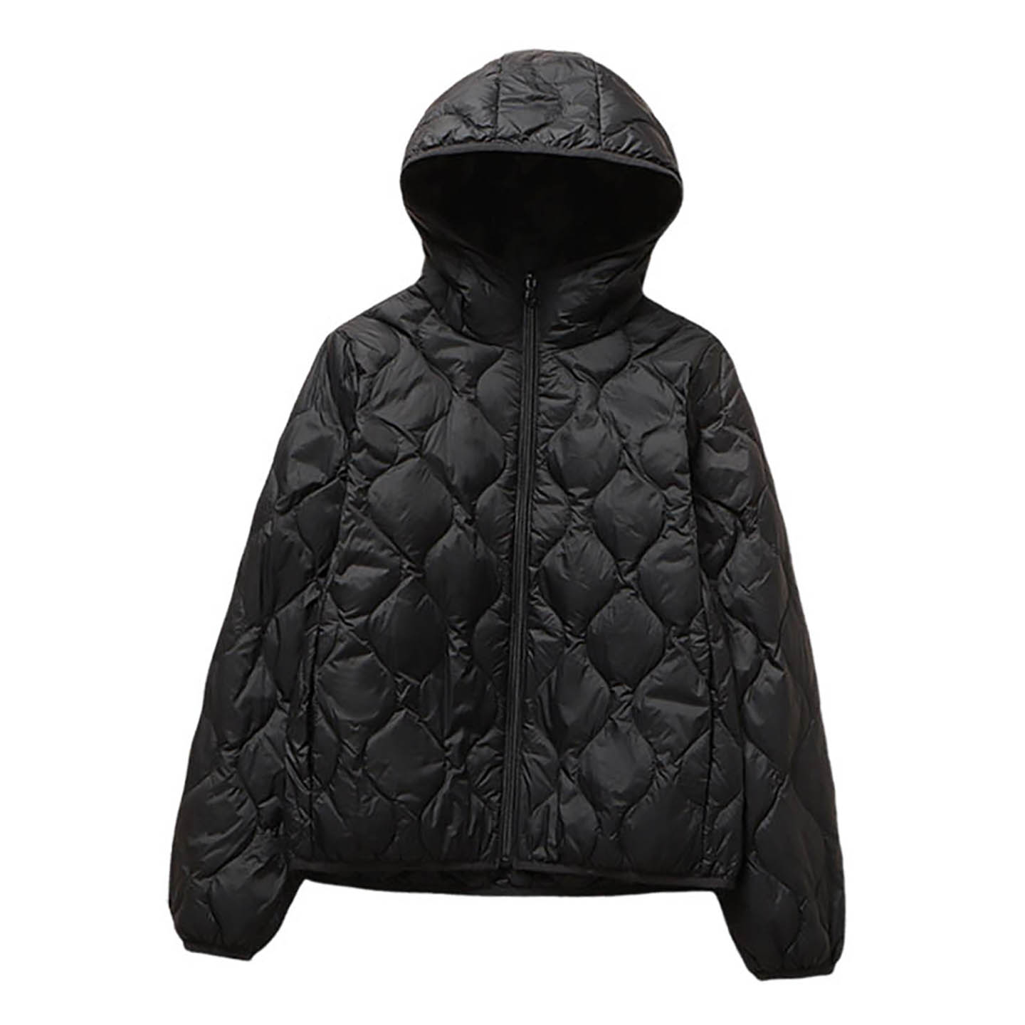 女士轻薄连帽保暖羽绒服