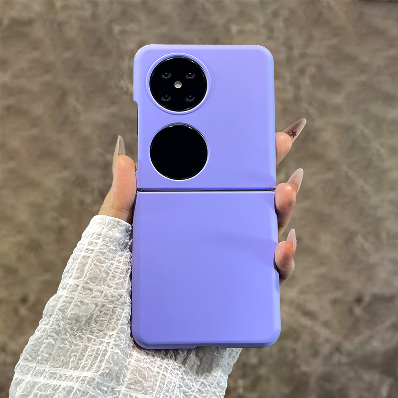 肤感梦幻紫液态硅胶折叠屏手机壳