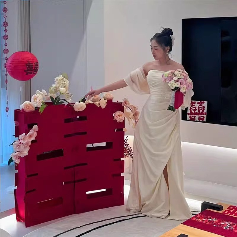 现货速发婚房布置套装立体大喜字落地摆件结婚囍字订婚礼拍照装饰