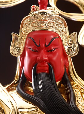 快速发货纯铜鎏金伽蓝韦陀佛像寺院左右J护法神关公佛像韦驮尊天