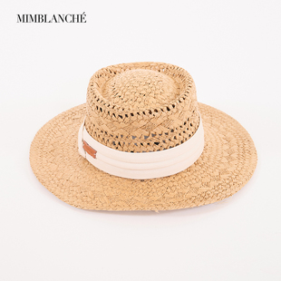 草帽遮陽帽女 MIMBLANCHE度假風(fēng)夏季