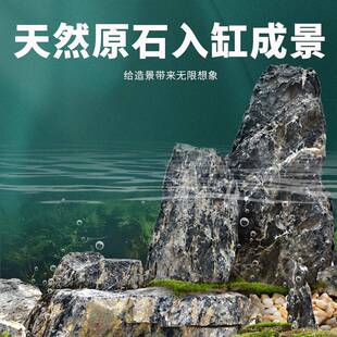 鱼缸造景大小块原碎石多孔假山水草套餐酸洗青龙石精品天然松皮石