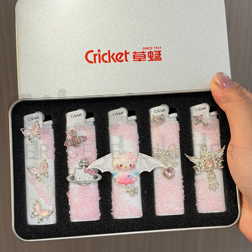 新款kt粉钻小猫打火机