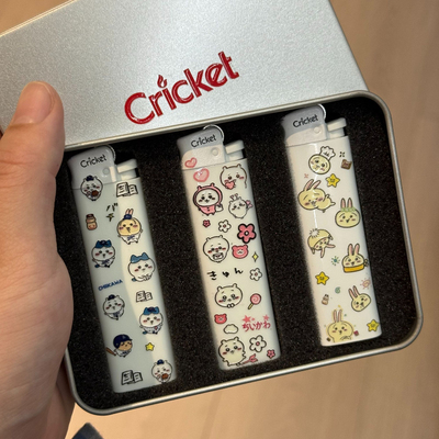 可爱cricket创意高颜值防爆打火机浮雕乌萨奇小八送男友生日礼物