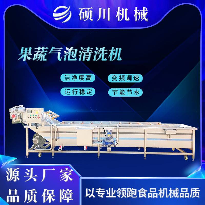 供应梅干菜气泡清洗机 腌渍菜清洗脱盐设备 小白菜芹菜喷淋洗菜机