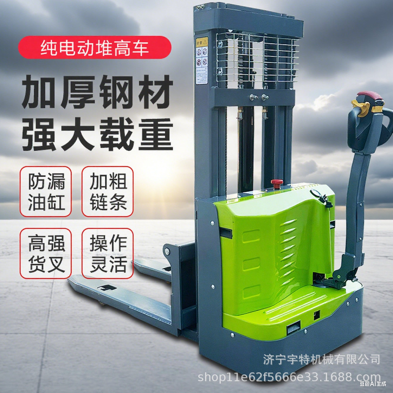 电动地牛搬运车小型液压拖车灵活便捷强承重液压升降电动叉车图片