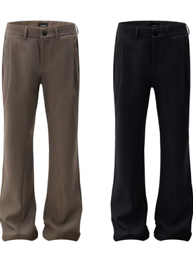 ASCA 解构拼接立体剪裁修身垂感抗皱宽松休闲直筒A字微喇通勤西裤