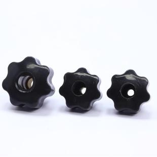 镀锌七星胶头螺母塑通 孔铜芯螺七角盲母811孔手拧胶头螺母M5料