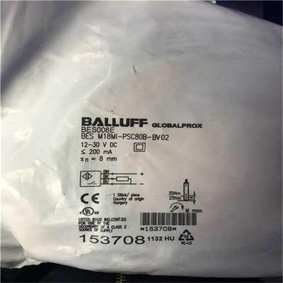 询价BALLUFF巴鲁夫BCS M18BBI3-PSC80D-S04K 电容式传感器议价