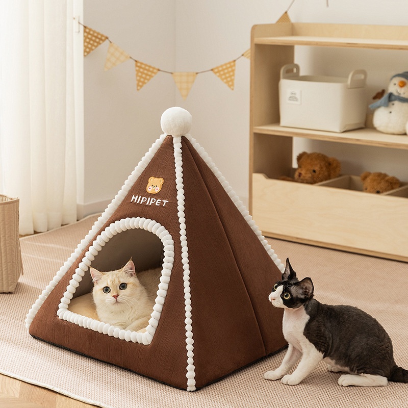 猫窝秋冬季保暖帐篷猫屋泰迪狗窝封闭式安全感猫咪中小型犬宠物窝